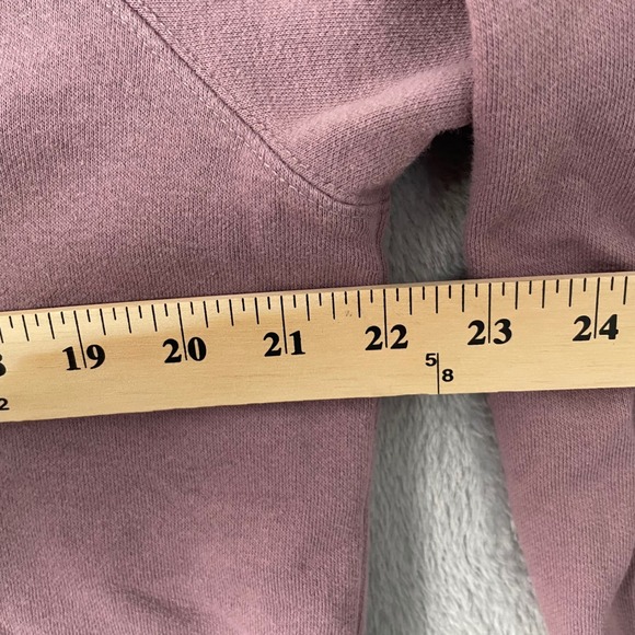 The North Face Womens Mauve Purple Cotton Blend Fleece Pullover Hoodie Large - Picture 7 of 9